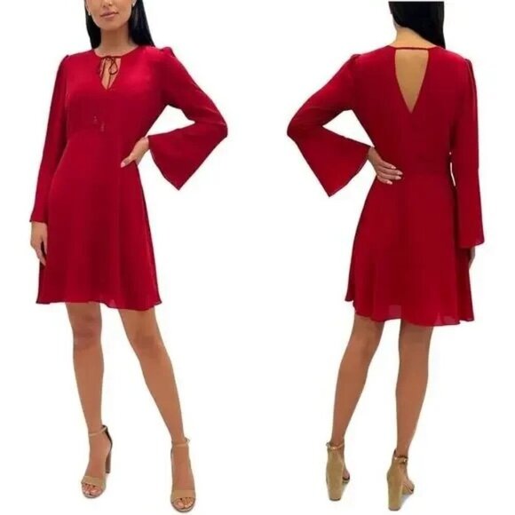 Sam Edelman Womens Double-V  Keyhole Short Mini Dress- US 8 - Picture 1 of 10